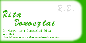 rita domoszlai business card